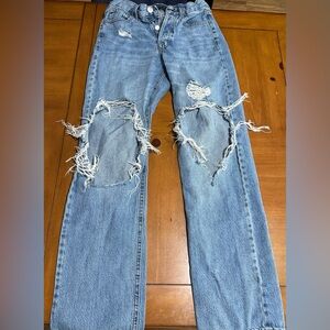 Aeropostale 90’s Baggy Distressed Blue Jeans